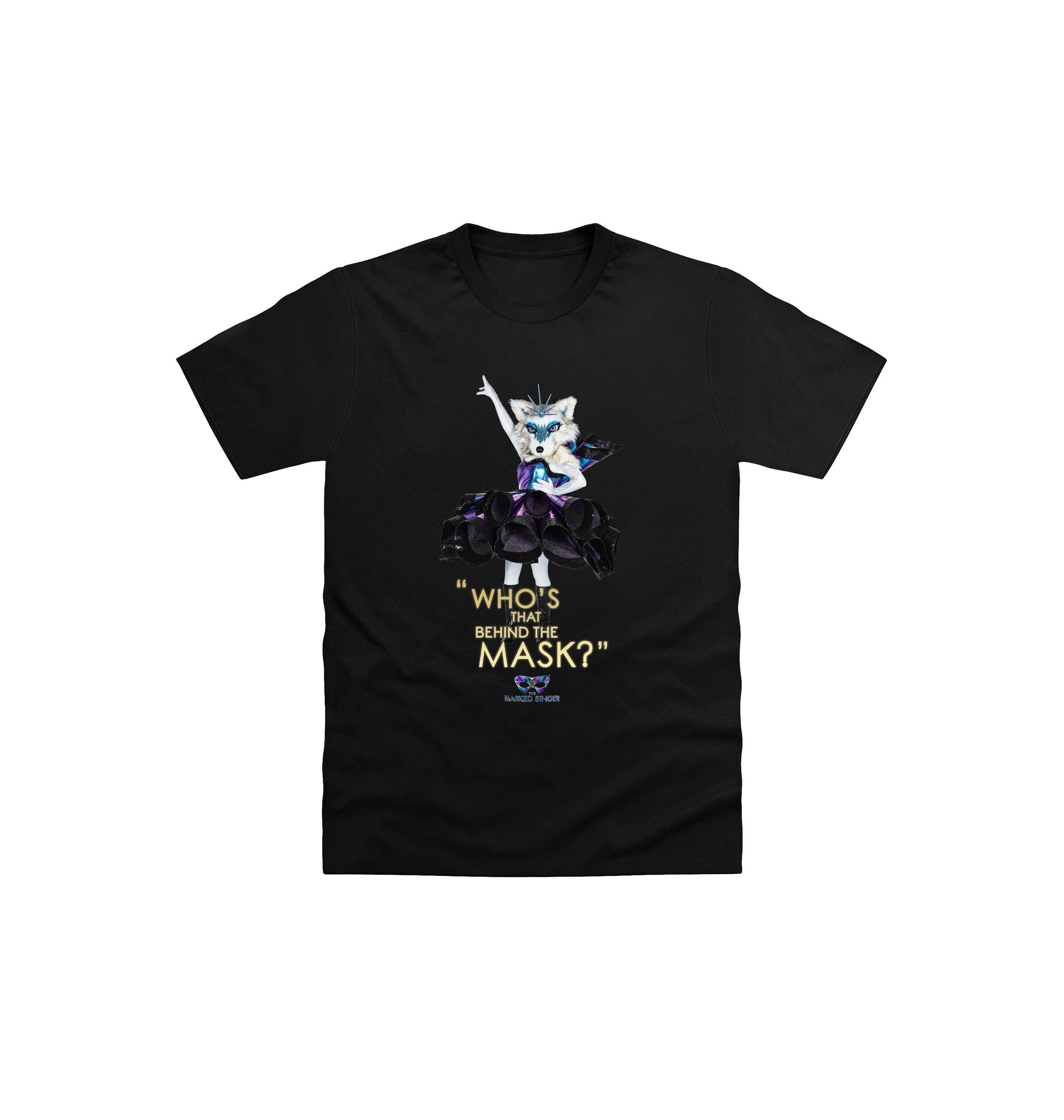 Black Printed Kids T-Shirt Front